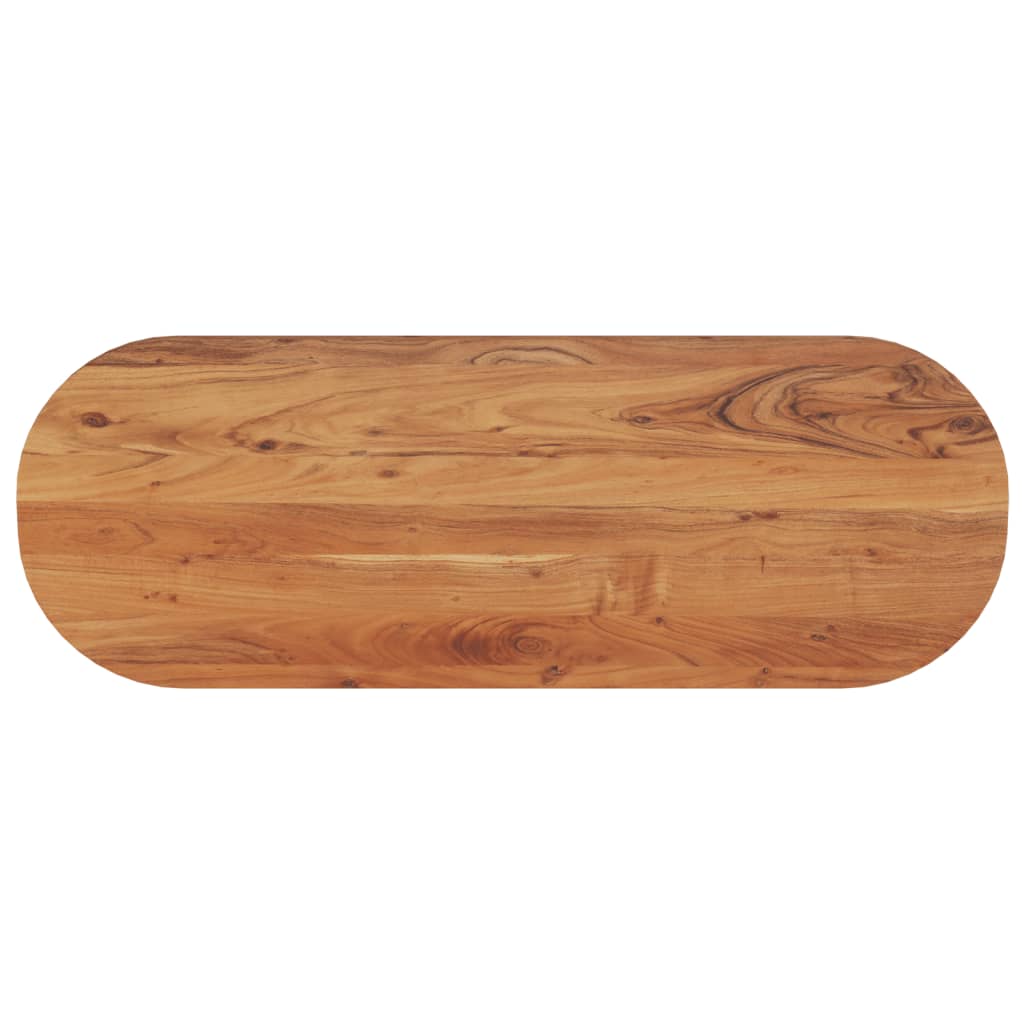 tömör akácfa ovális asztallap 140 x 50 x 2,5 cm