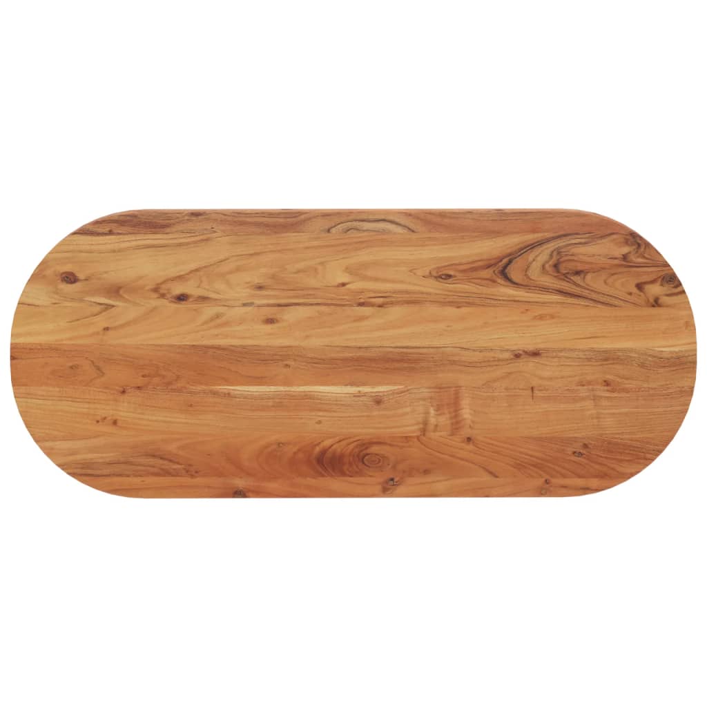 tömör akácfa ovális asztallap 120 x 50 x 3,8 cm