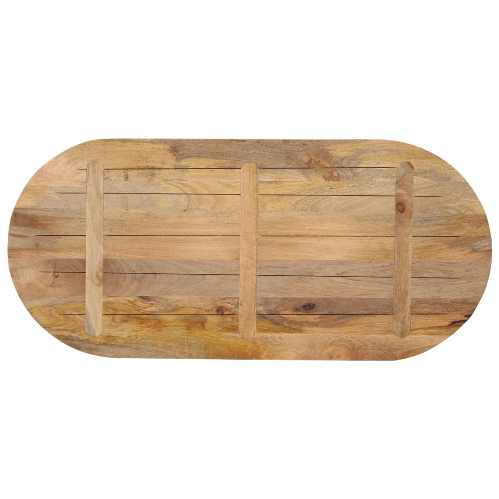 tömör mangófa ovális asztallap 110 x 50 x 2,5 cm