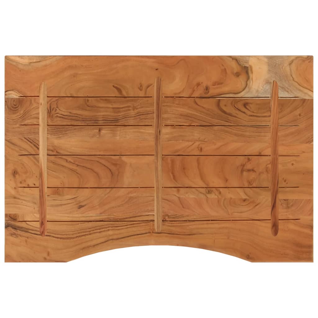 tömör akácfa téglalap alakú asztallap 90 x 60 x 2,5 cm