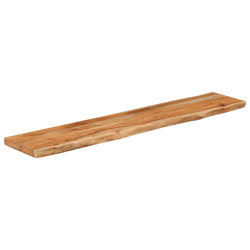 tömör akácfa téglalap alakú fali polc 100 x 20 x 3,8 cm