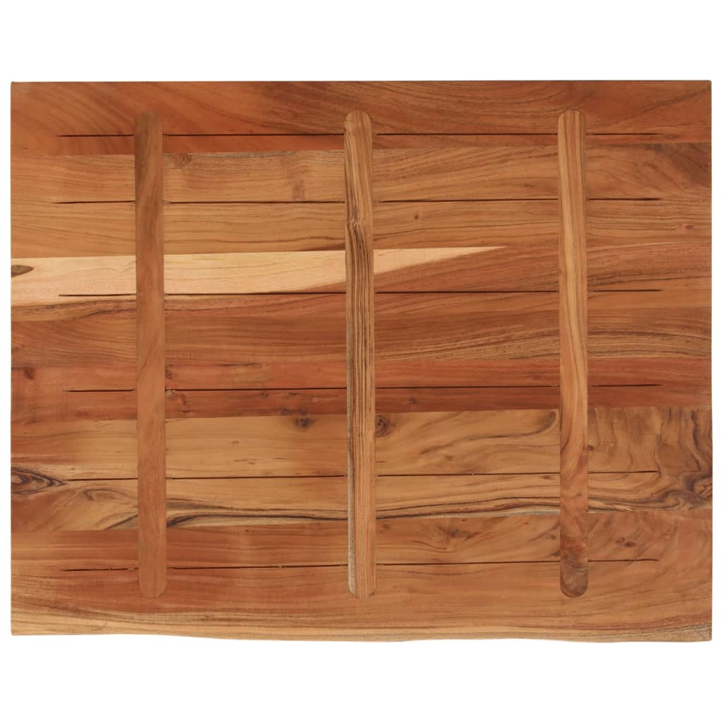 tömör akácfa téglalap alakú asztallap 110 x 80 x 3,8 cm