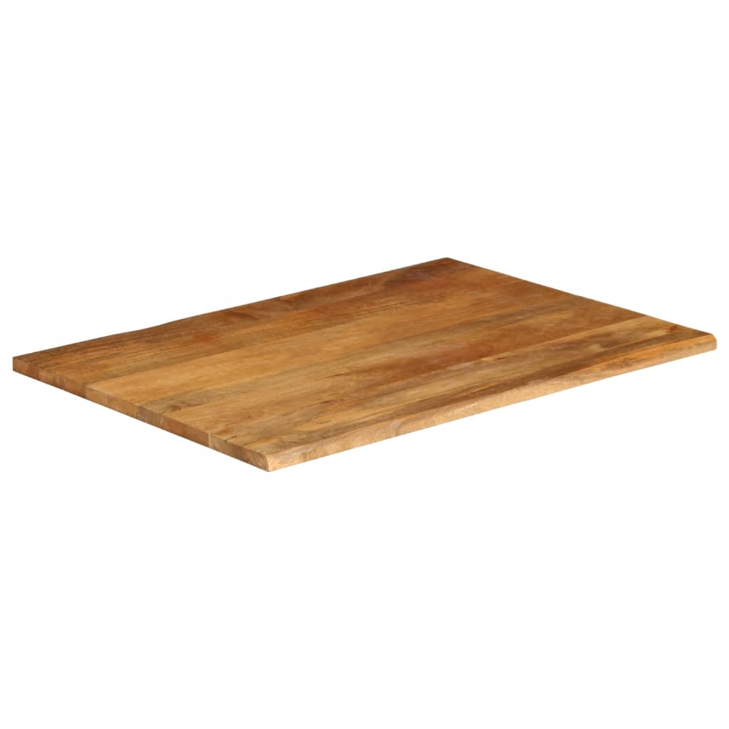 tömör mangófa természetes élű asztallap 100 x 80 x 3,8 cm