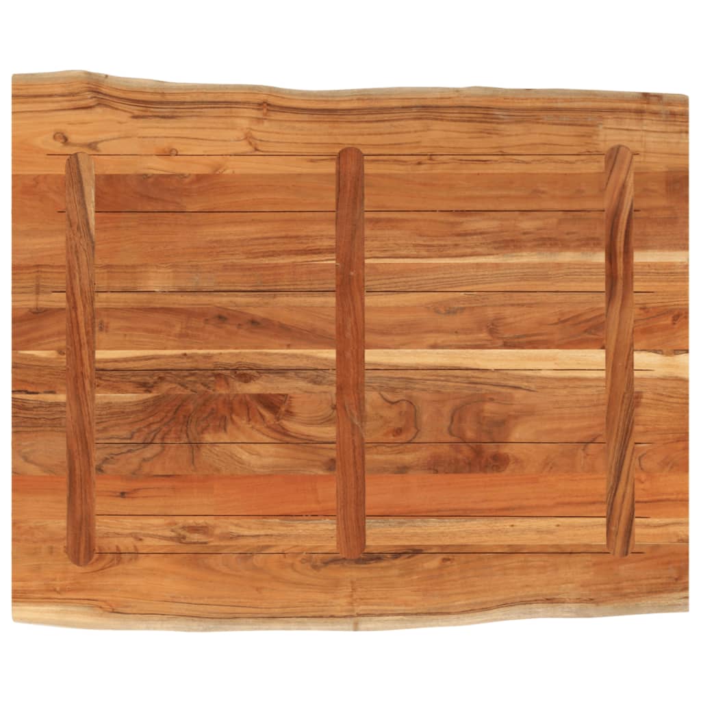 tömör akácfa téglalap alakú asztallap 90x80x2,5 cm