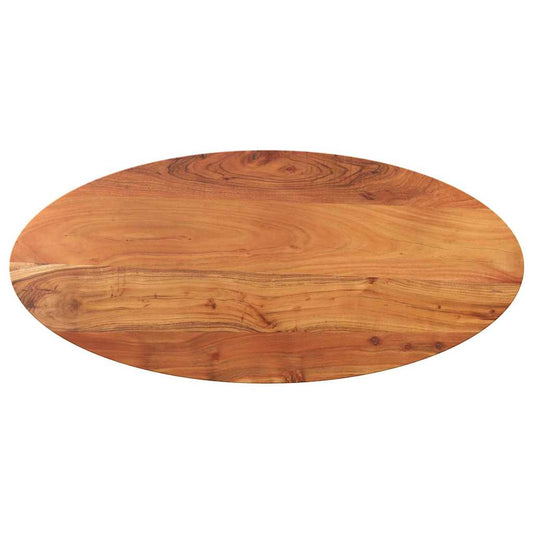 tömör akácfa ovális asztallap 80 x 40 x 3,8 cm