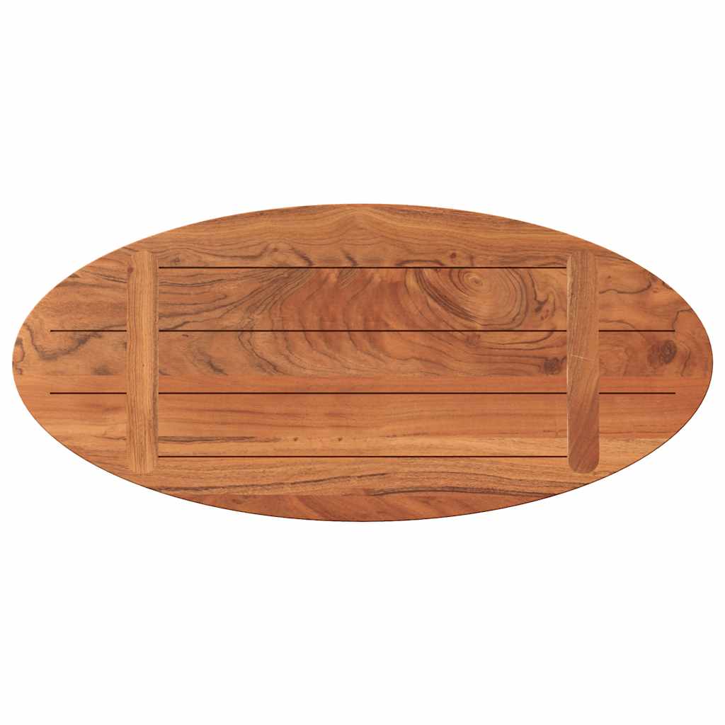 tömör akácfa ovális asztallap 80 x 40 x 3,8 cm
