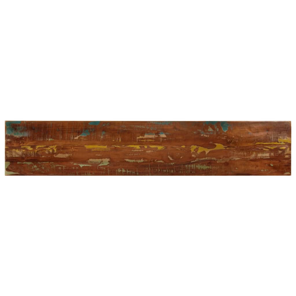 tömör újrahasznosított fa téglalap alakú asztallap 180x40x2,5cm