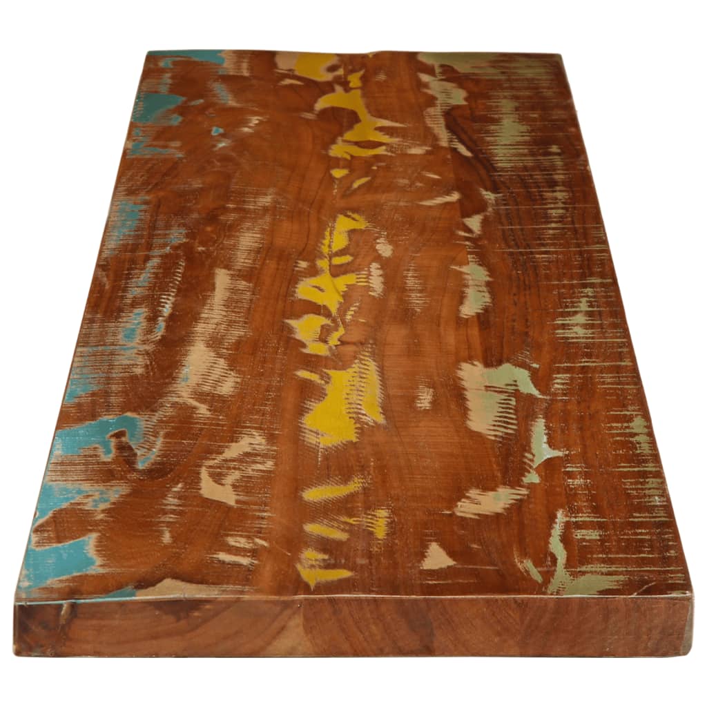tömör újrahasznosított fa téglalap alakú asztallap 180x40x2,5cm