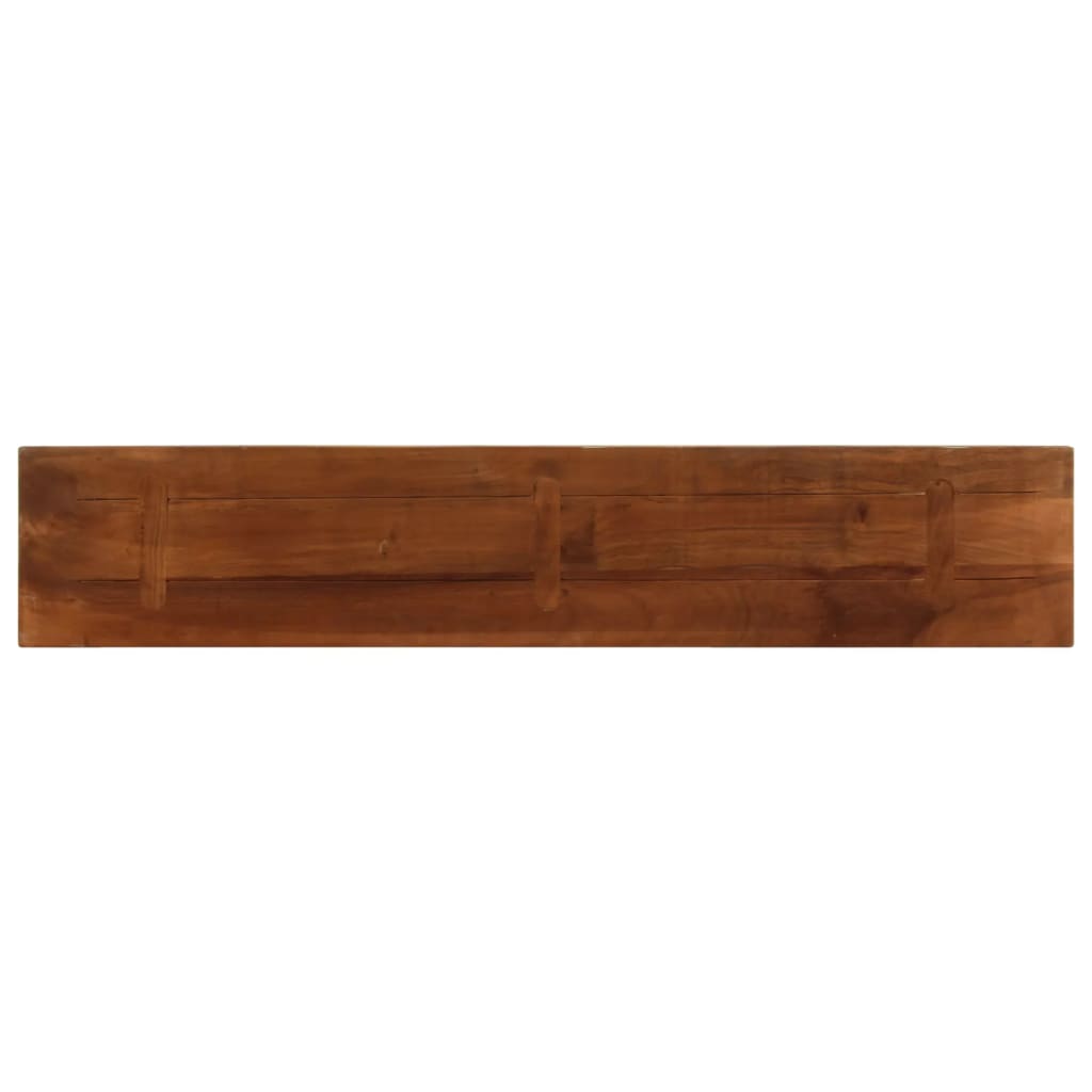 tömör újrahasznosított fa téglalap alakú asztallap 180x40x2,5cm