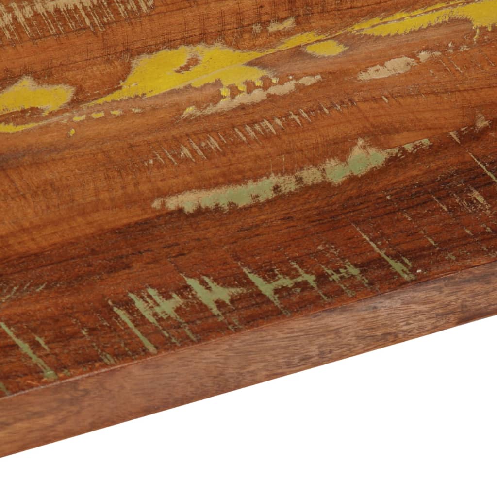 tömör újrahasznosított fa téglalap alakú asztallap 180x40x2,5cm