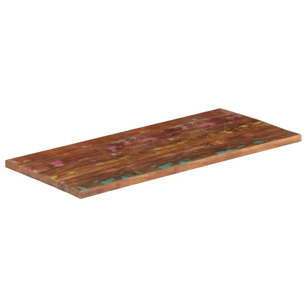 tömör újrahasznosított fa téglalap alakú asztallap 120x50x2,5cm