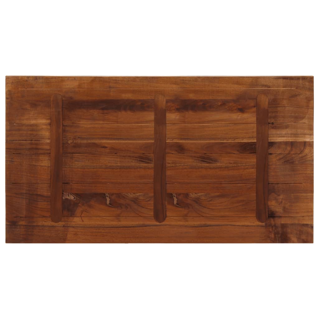 tömör újrahasznosított fa téglalap alakú asztallap 120x50x2,5cm