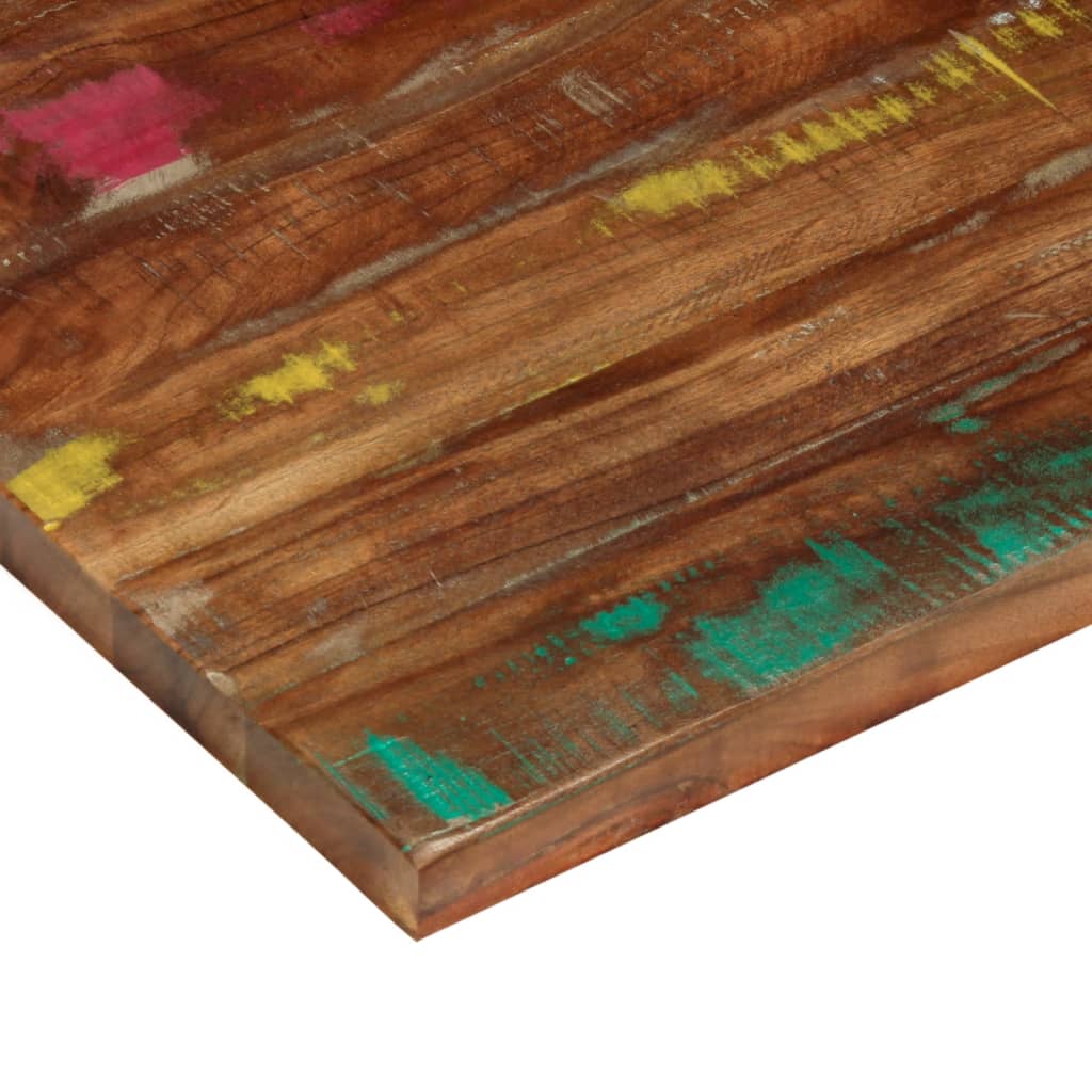 tömör újrahasznosított fa téglalap alakú asztallap 120x50x2,5cm