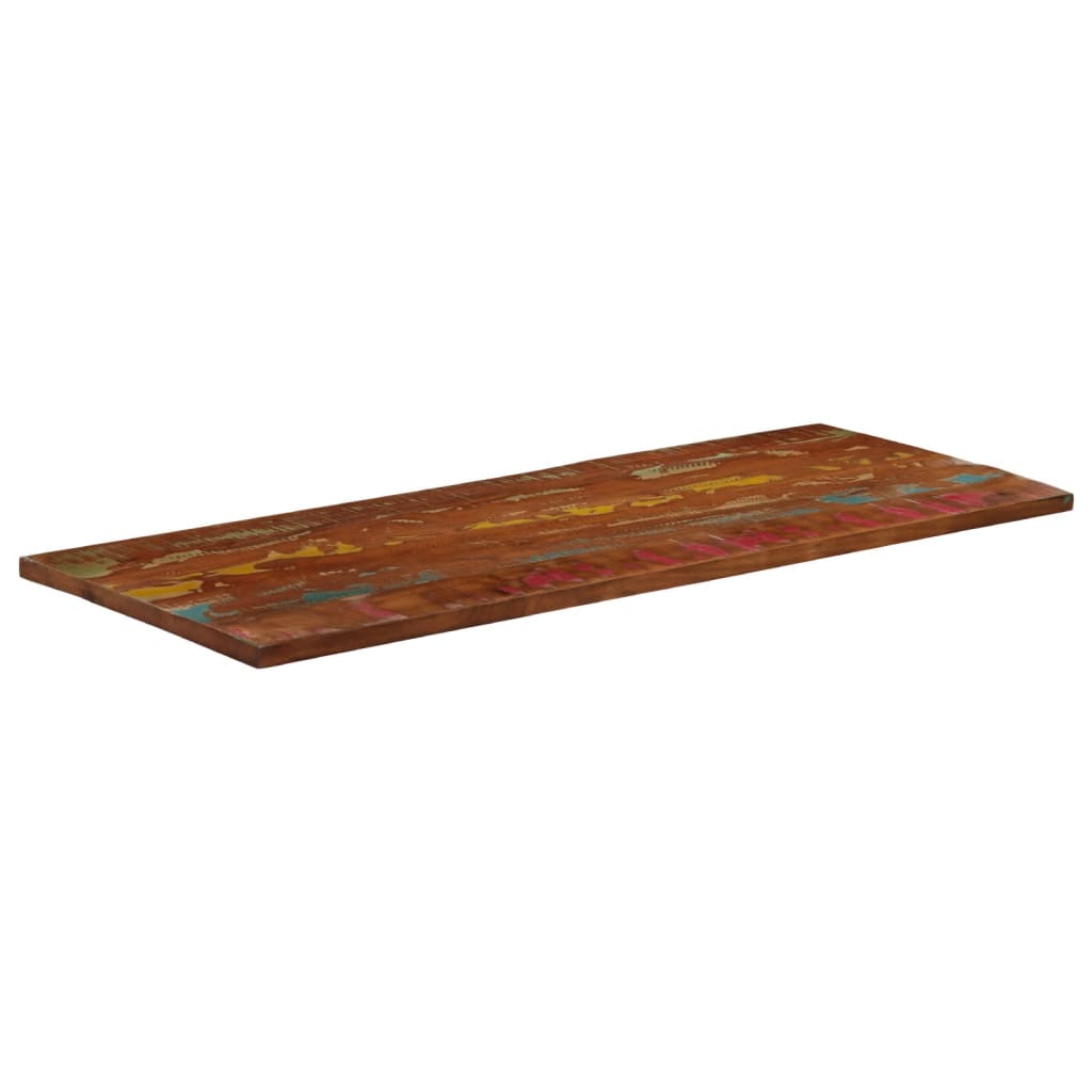 tömör újrahasznosított fa téglalap alakú asztallap 140x60x1,5cm