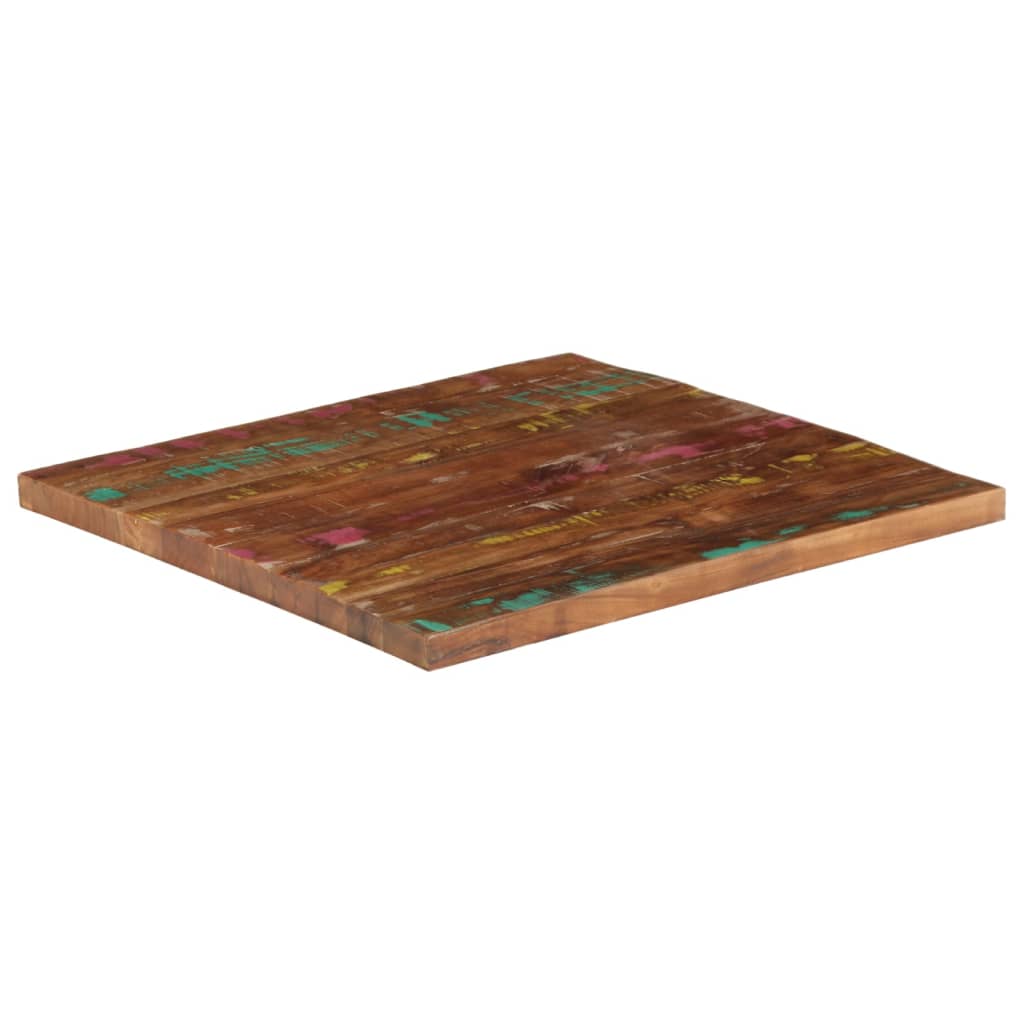 tömör újrahasznosított fa négyzet alakú asztallap 80x80x2,5 cm