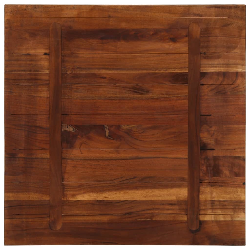 tömör újrahasznosított fa négyzet alakú asztallap 80x80x2,5 cm