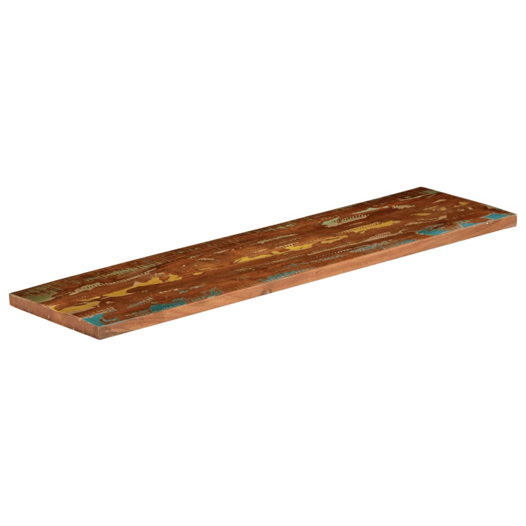 tömör újrahasznosított fa téglalap alakú asztallap 120x40x3,8cm