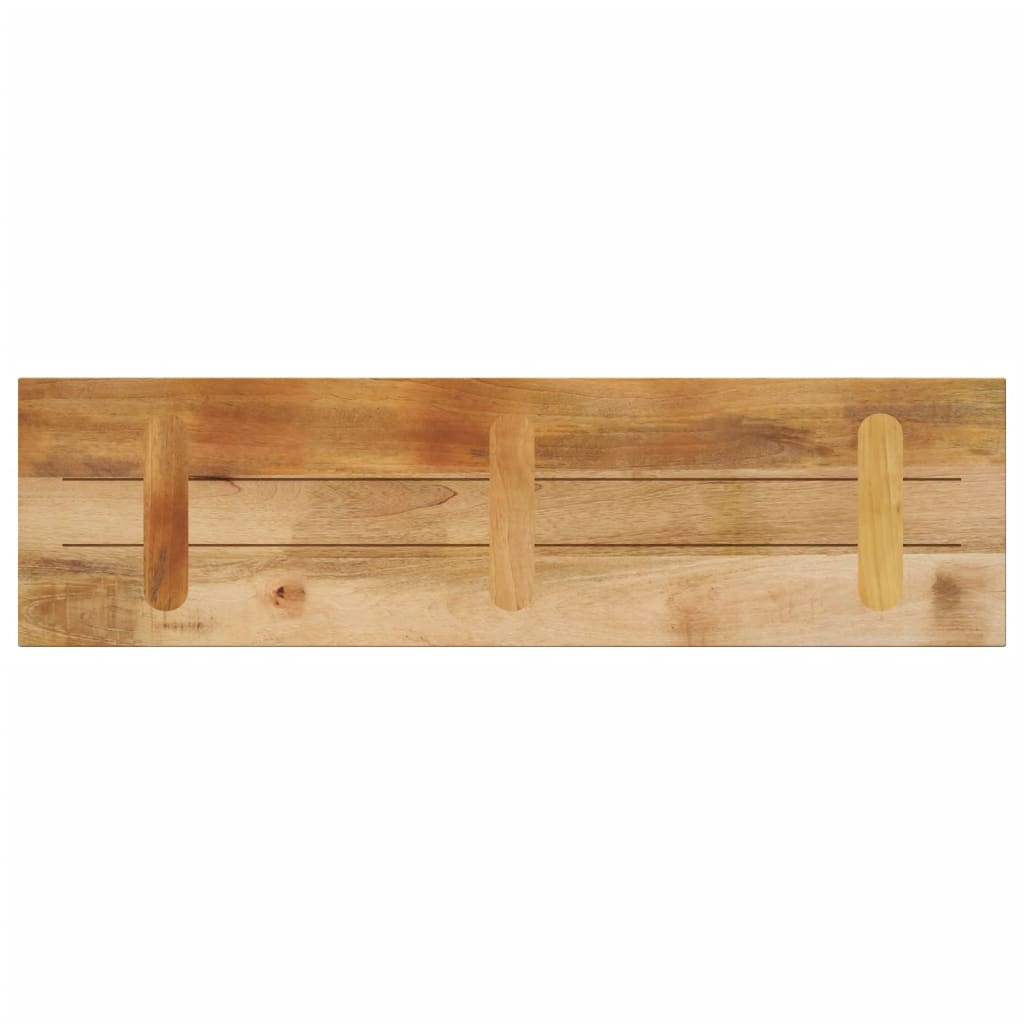 tömör nyers mangófa téglalap alakú asztallap 110x30x2,5 cm
