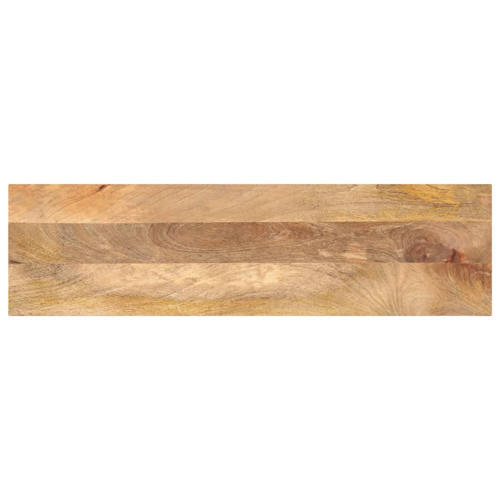 tömör mangófa téglalap alakú asztallap 110x30x3,8 cm