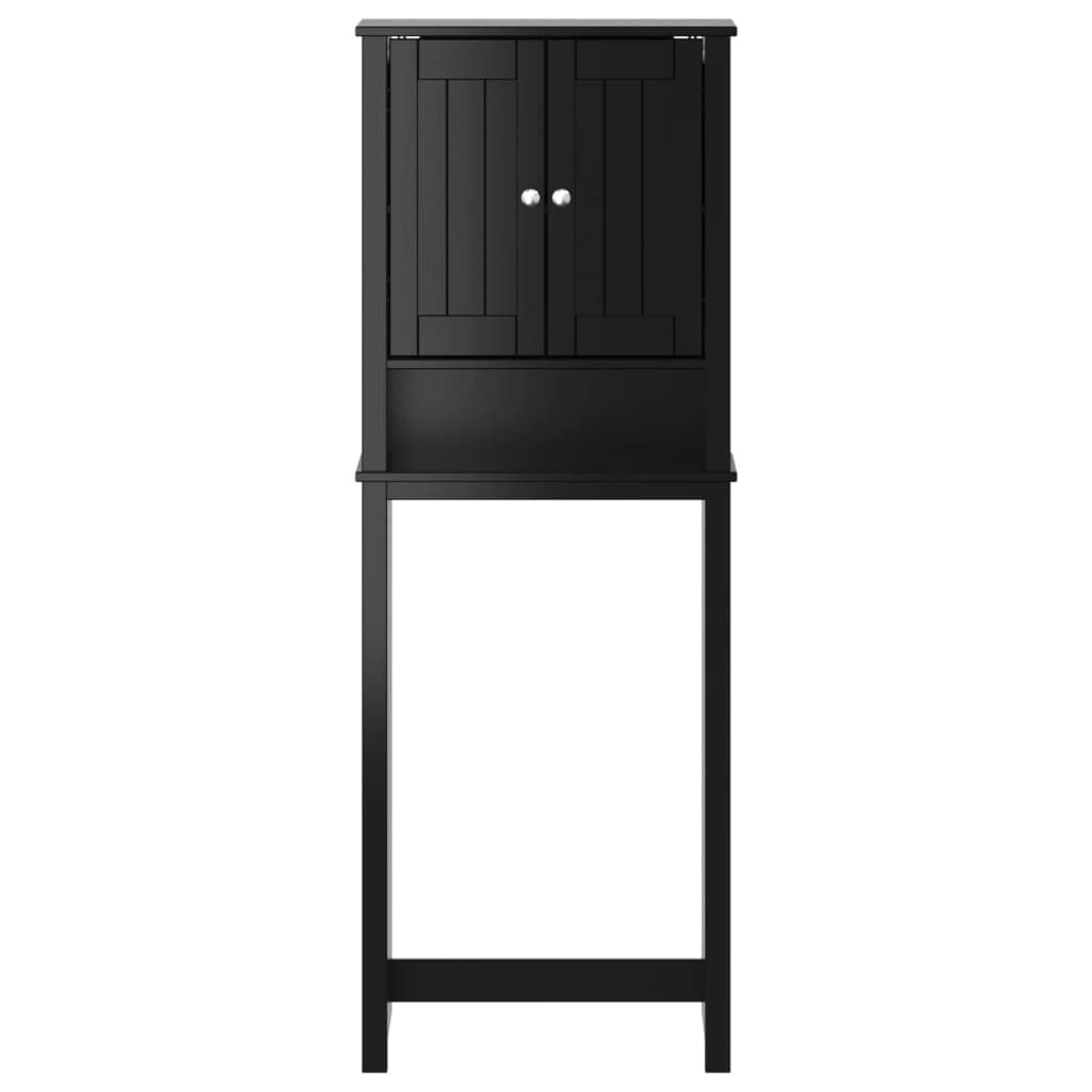 BERG fekete tömör fa WC feletti tároló 60 x 27 x 164,5 cm