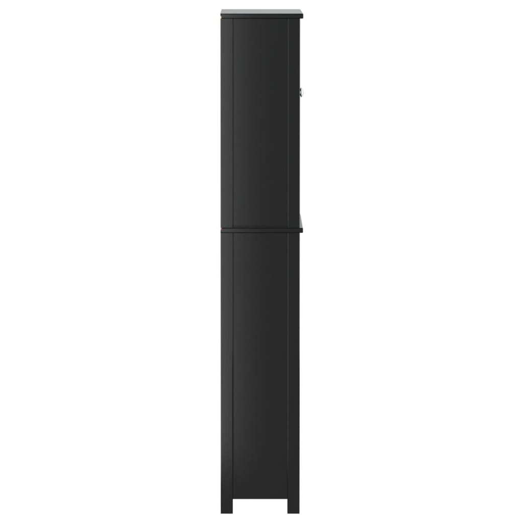 BERG fekete tömör fa WC feletti tároló 60 x 27 x 164,5 cm