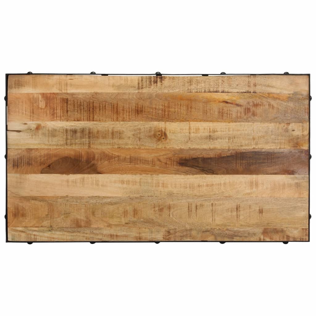 tömör mangófa kerekes dohányzóasztal 100 x 55 x 26 cm