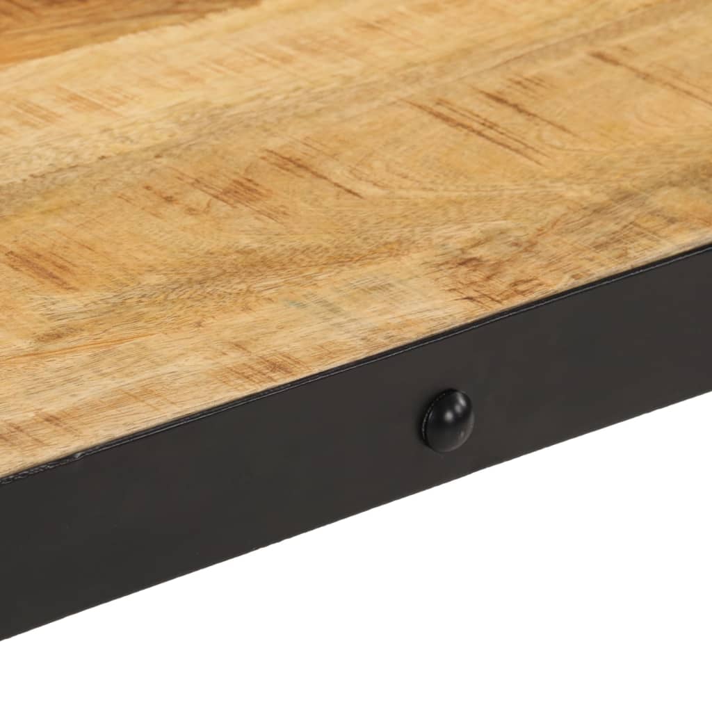 tömör mangófa kerekes dohányzóasztal 100 x 55 x 26 cm