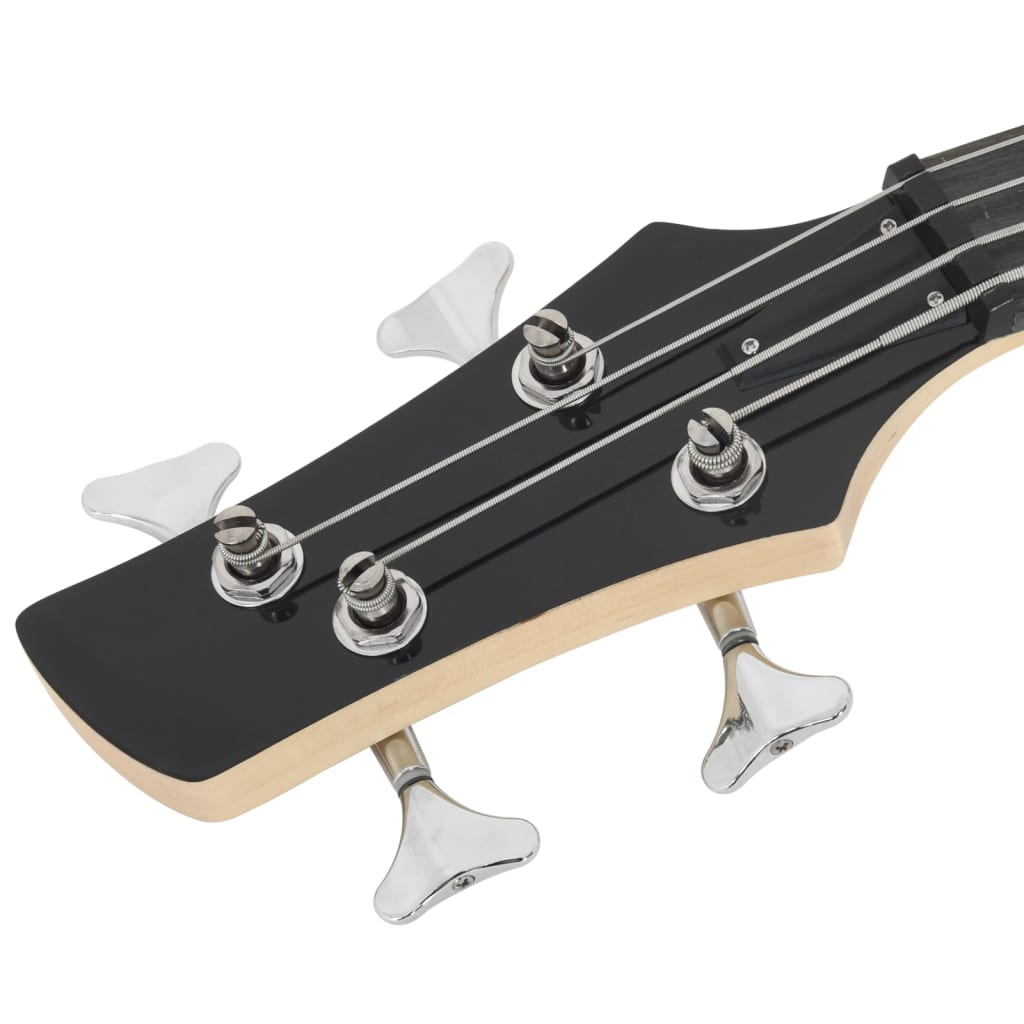 kék-fekete elektromos basszusgitár kezdőknek tokkal 4/4 46"