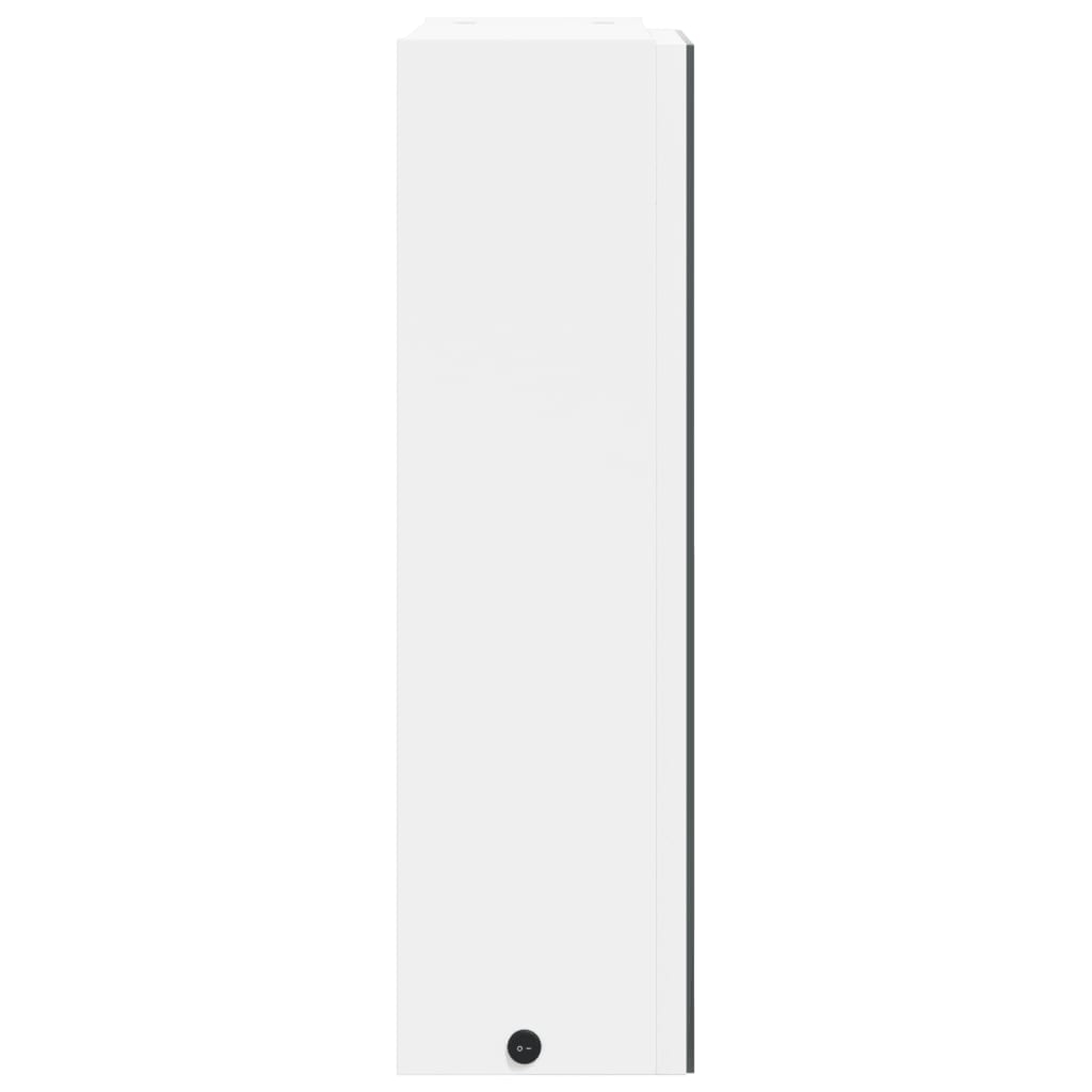 fehér tükrös fürdőszobaszekrény LED-del 45 x 13 x 52 cm