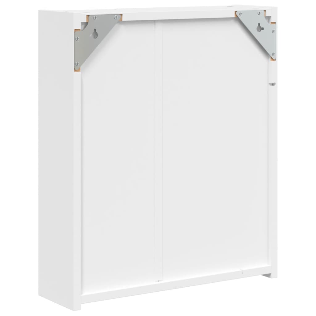 fehér tükrös fürdőszobaszekrény LED-del 45 x 13 x 52 cm