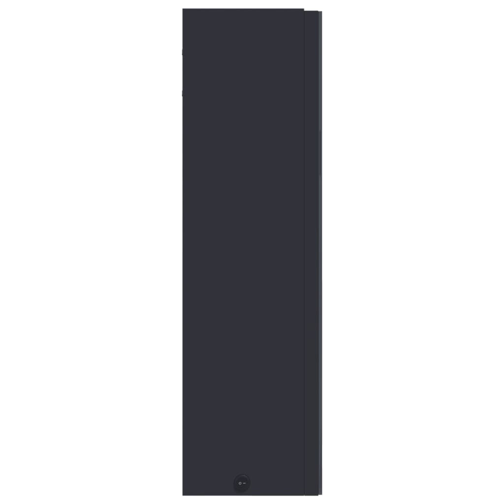 szürke tükrös fürdőszobaszekrény LED-del 60 x 13 x 52 cm