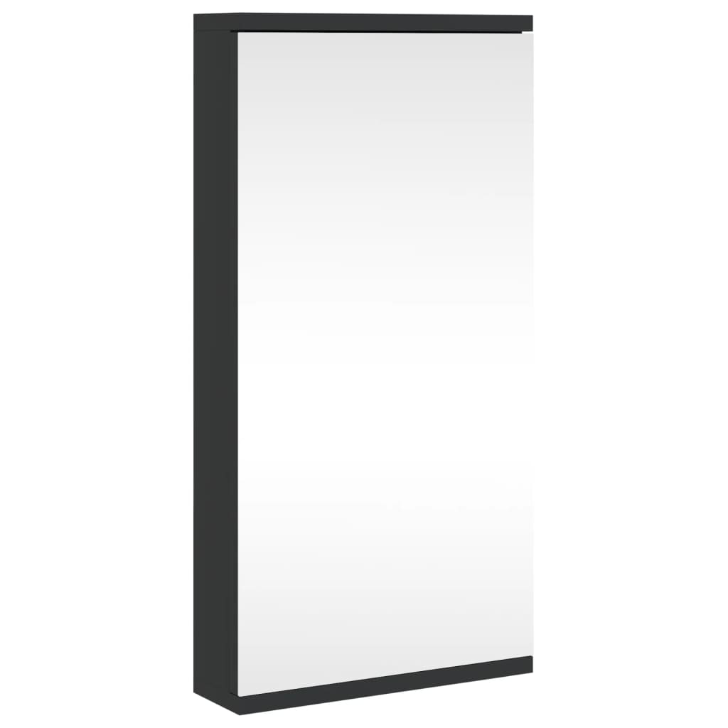 fekete fürdőszobai tükrös sarokszekrény 30 x 24 x 60 cm