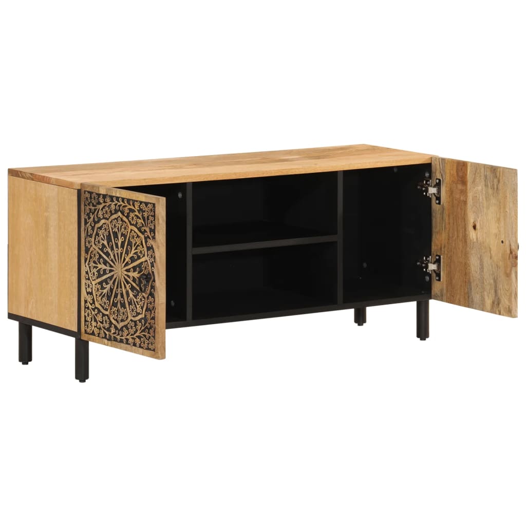 tömör mangófa TV-szekrény 105 x 33 x 46 cm