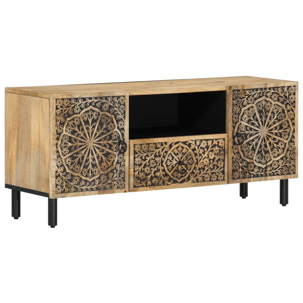tömör mangófa TV-szekrény 105 x 33 x 46 cm