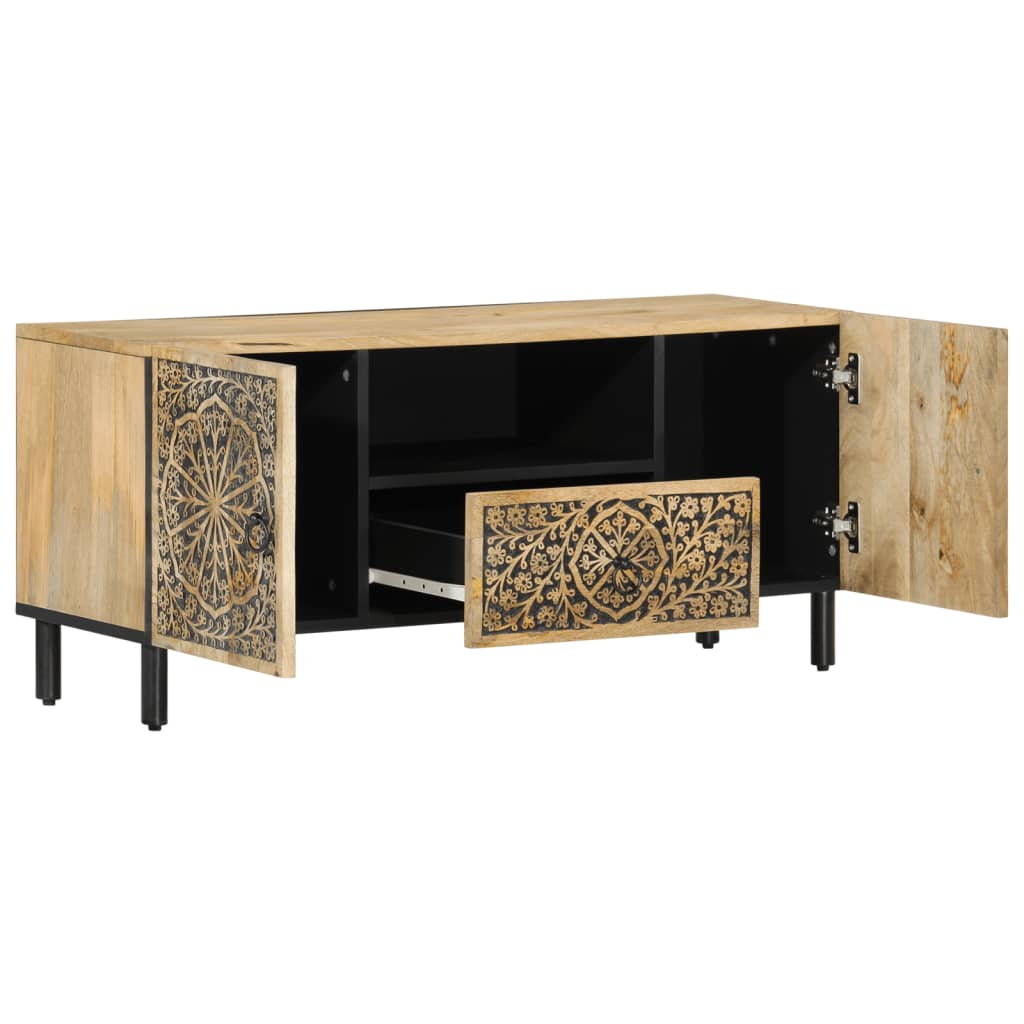 tömör mangófa TV-szekrény 105 x 33 x 46 cm