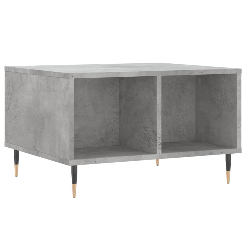 betonszürke szerelt fa dohányzóasztal 60 x 50 x 36,5 cm