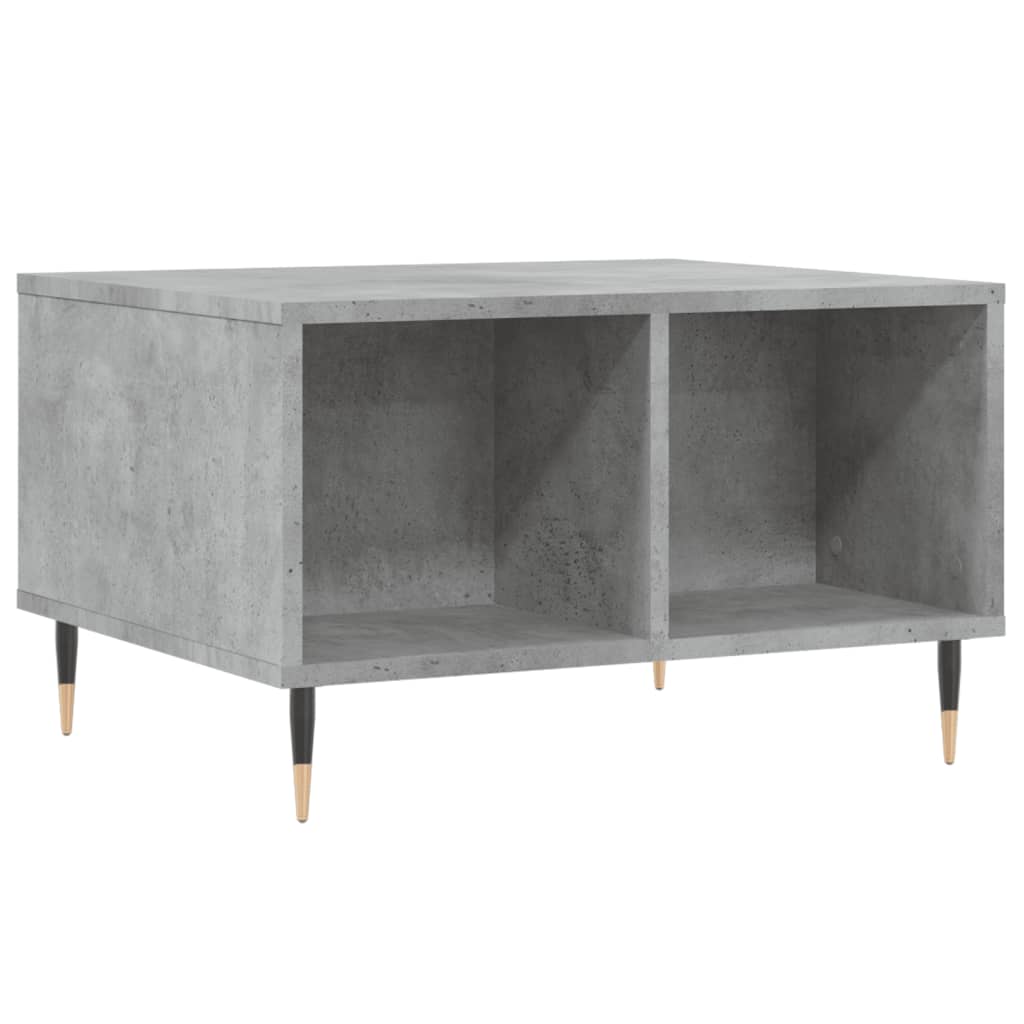 betonszürke szerelt fa dohányzóasztal 60 x 50 x 36,5 cm