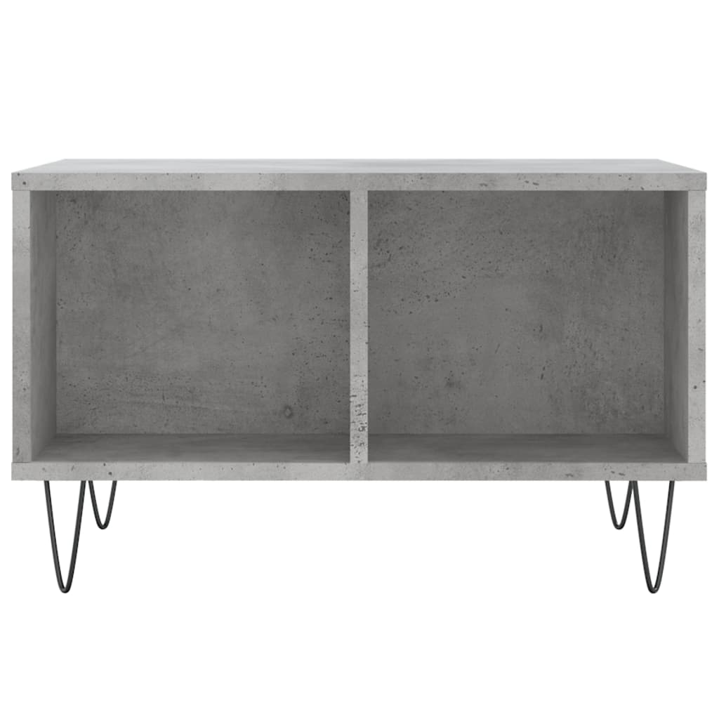 betonszürke szerelt fa dohányzóasztal 60 x 50 x 36,5 cm