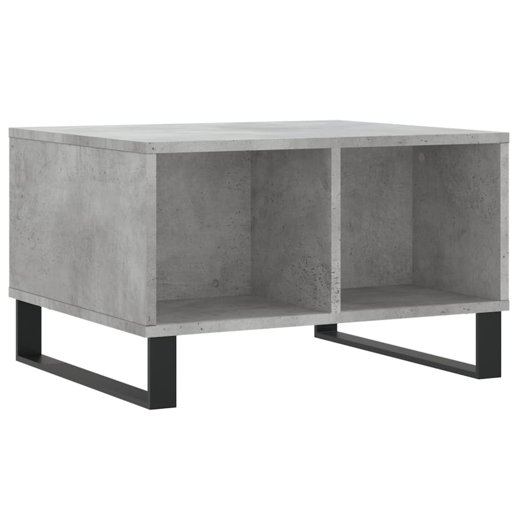 betonszürke szerelt fa dohányzóasztal 60 x 50 x 36,5 cm