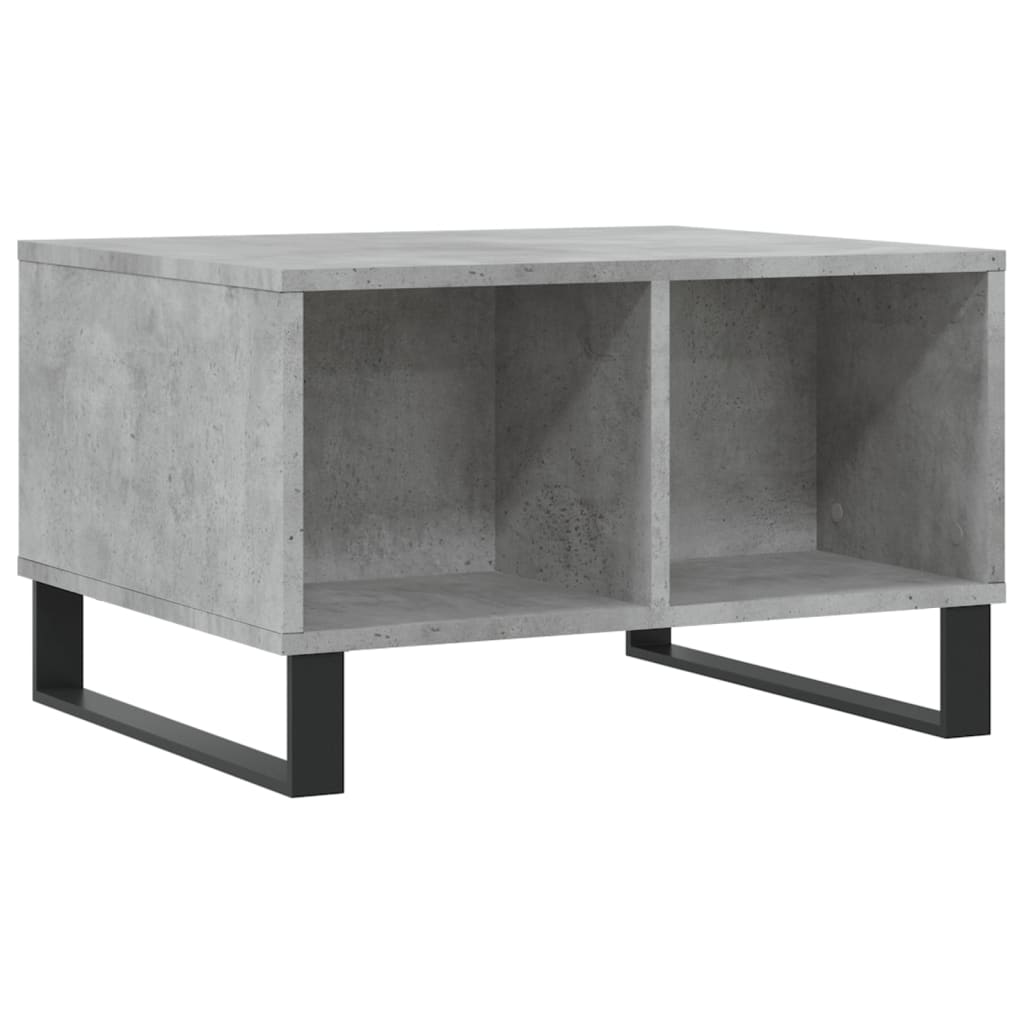 betonszürke szerelt fa dohányzóasztal 60 x 50 x 36,5 cm