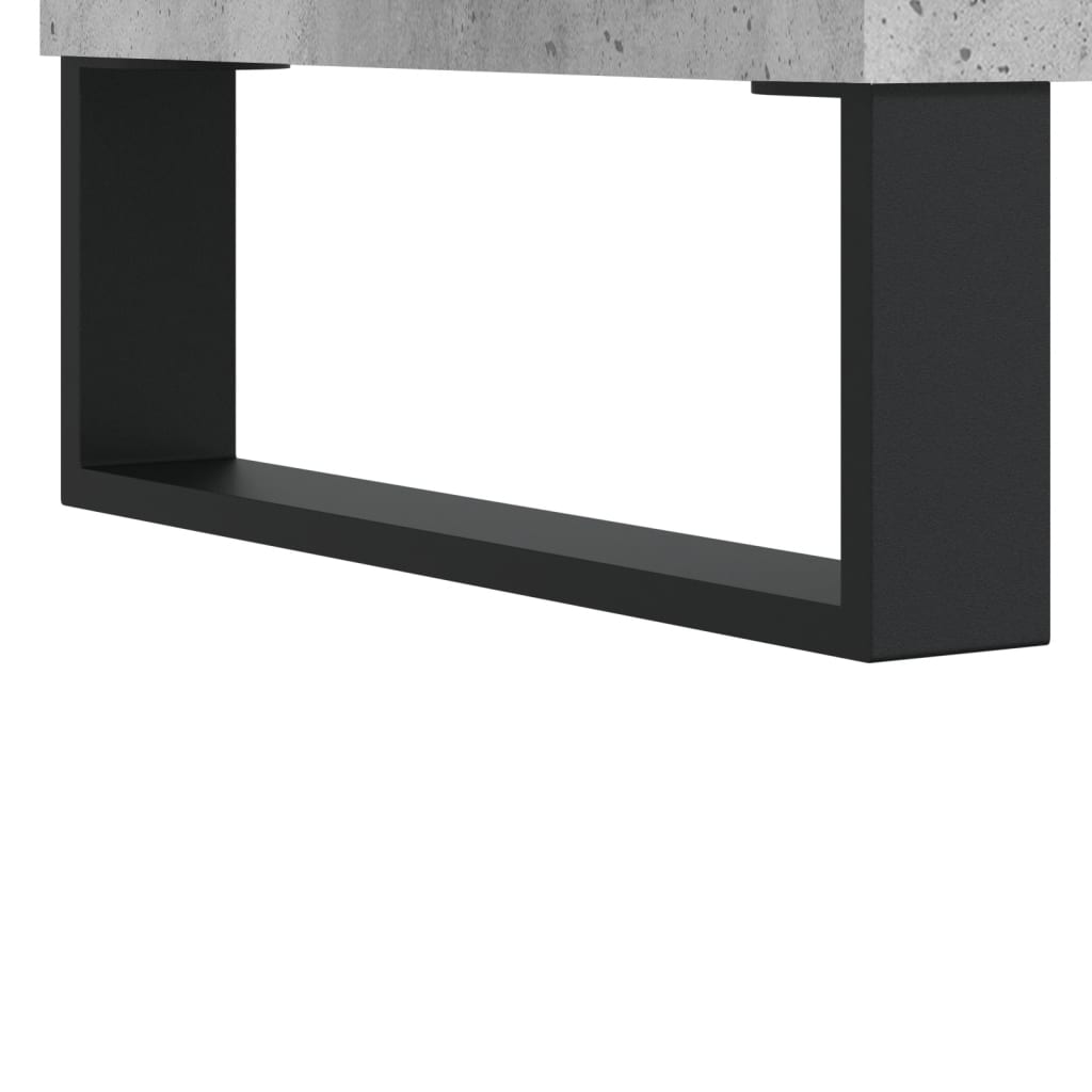 betonszürke szerelt fa dohányzóasztal 60 x 50 x 36,5 cm