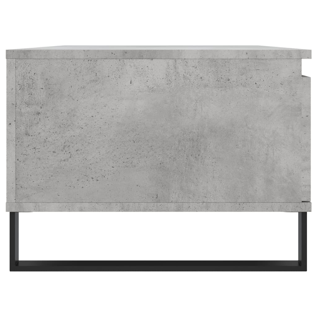 betonszürke szerelt fa dohányzóasztal 90x50x36,5 cm