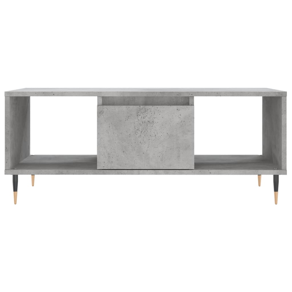 betonszürke szerelt fa dohányzóasztal 90x50x36,5 cm