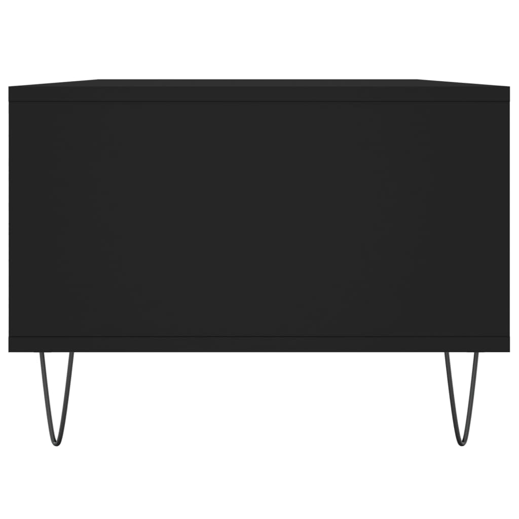 fekete szerelt fa dohányzóasztal 90x50x36,5 cm