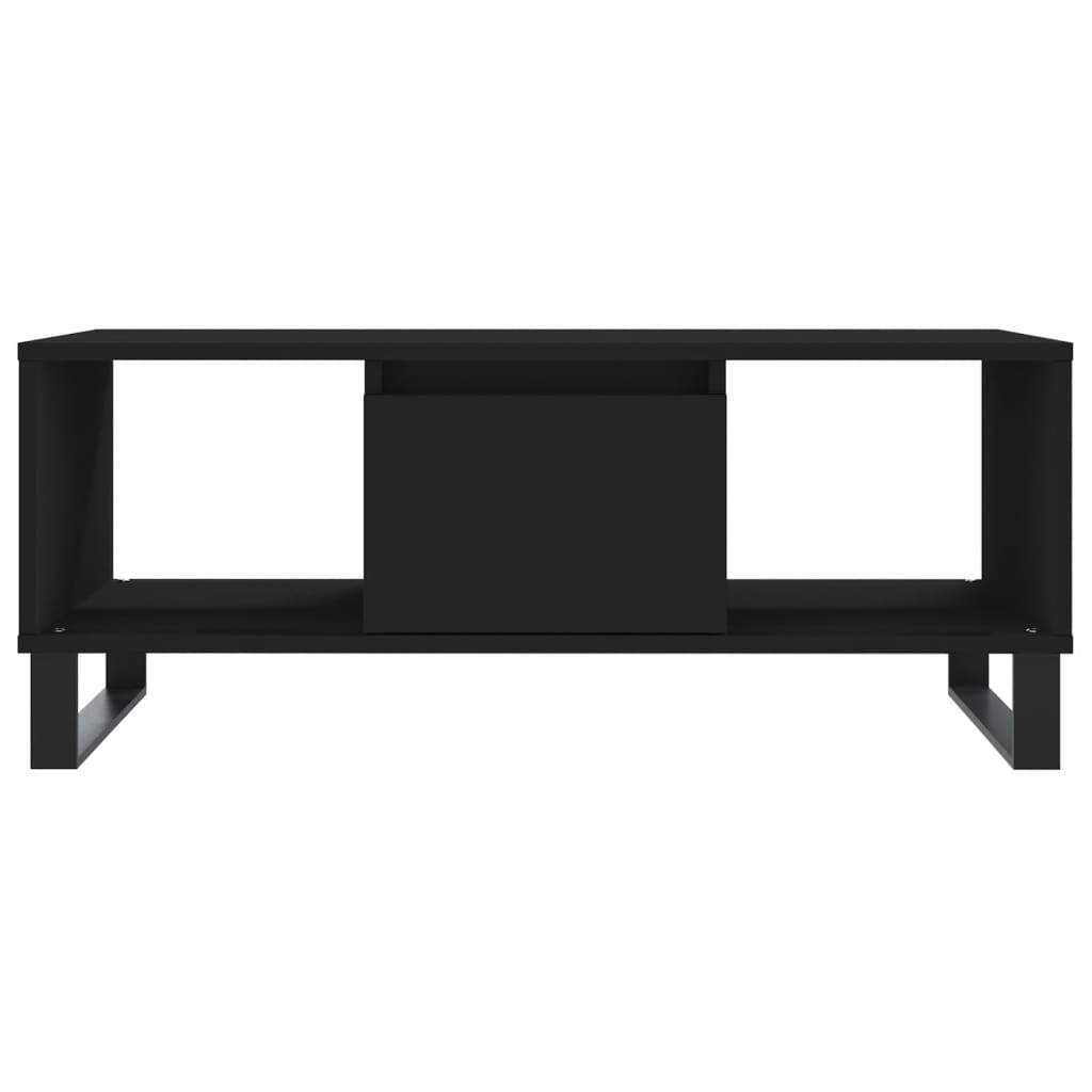 fekete szerelt fa dohányzóasztal 90x50x36,5 cm