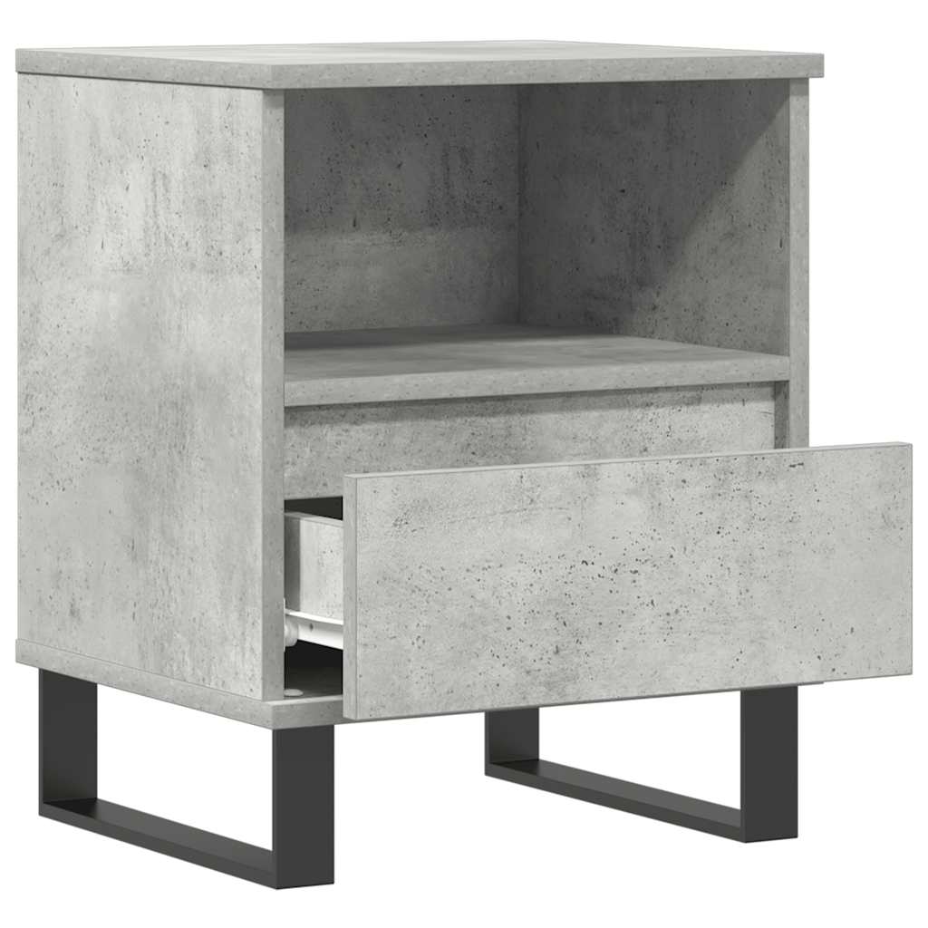 betonszürke szerelt fa éjjeliszekrény 40x35x50 cm