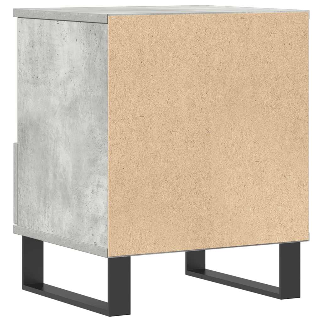 betonszürke szerelt fa éjjeliszekrény 40x35x50 cm