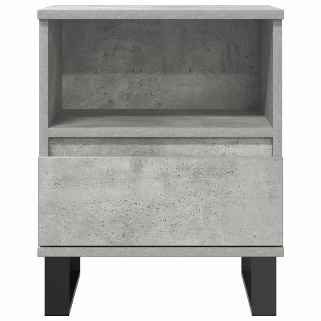 2 db betonszürke szerelt fa éjjeliszekrény 40 x 35 x 50 cm