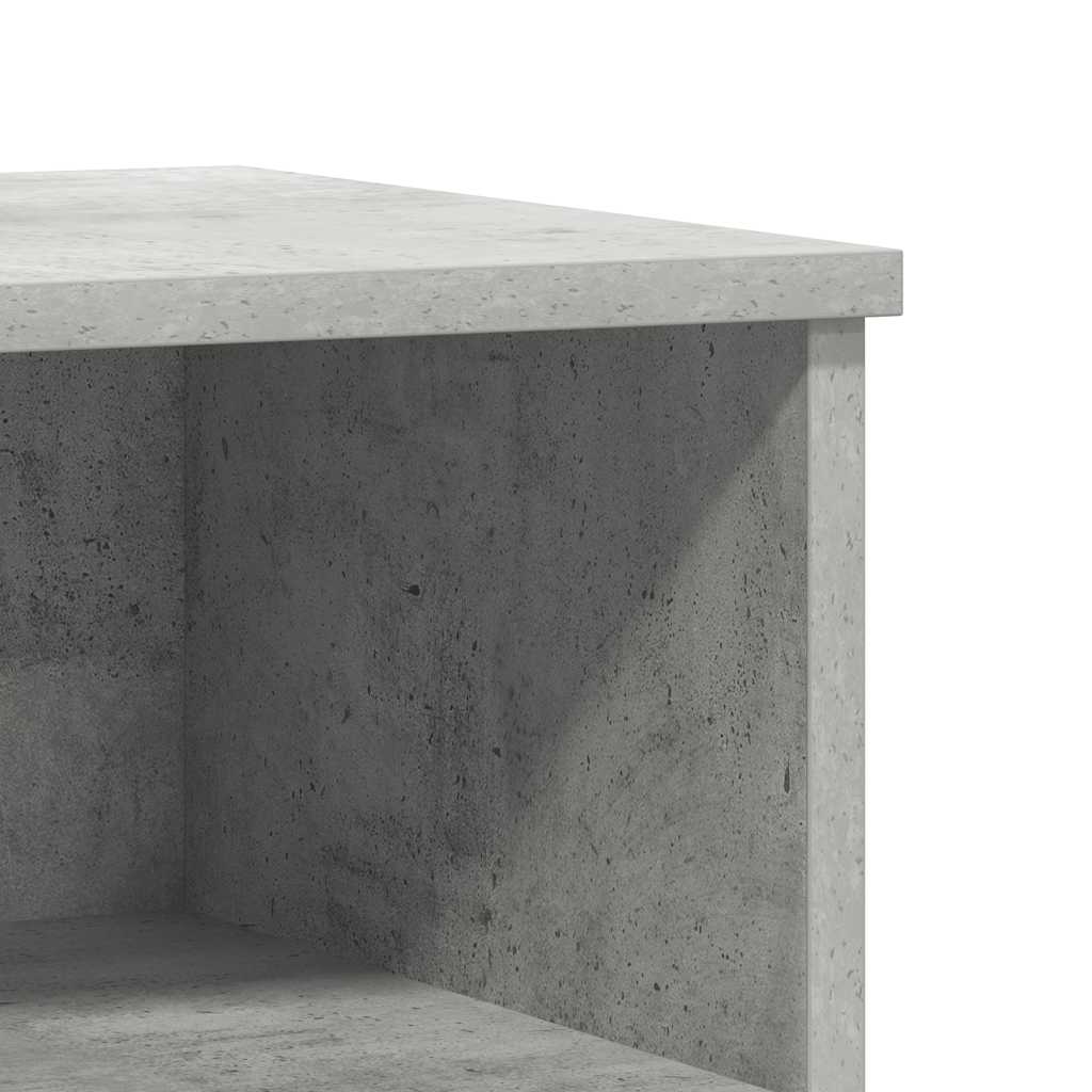 2 db betonszürke szerelt fa éjjeliszekrény 40 x 35 x 50 cm