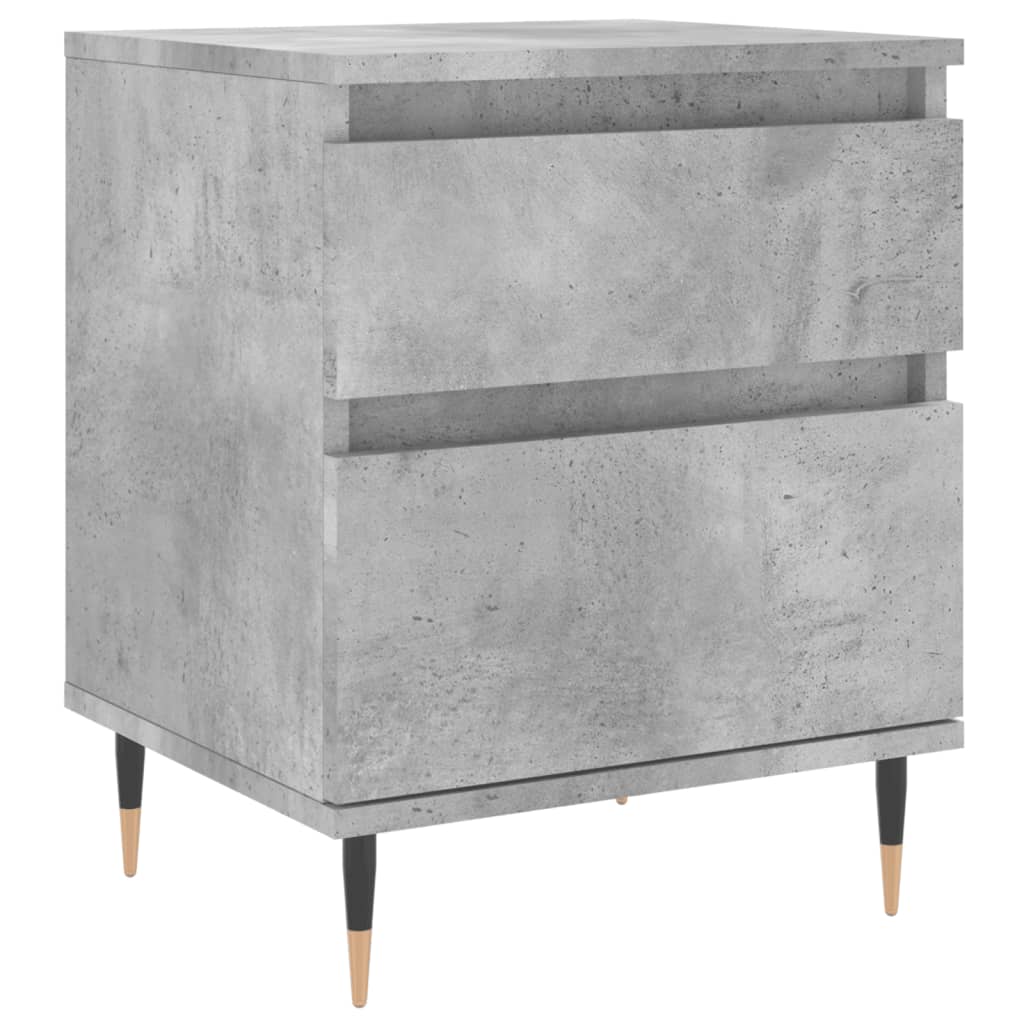 2 db betonszürke szerelt fa éjjeliszekrény 40 x 35 x 50 cm